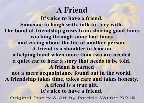 Friends nice poems for Thank You